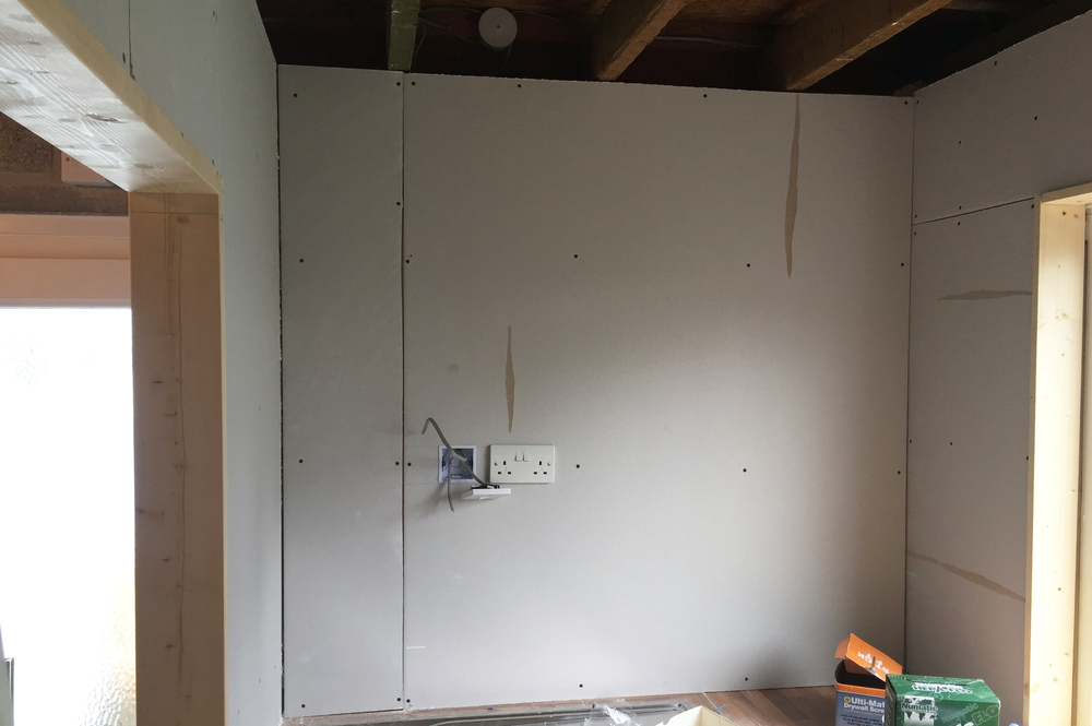 Wall boarding complete