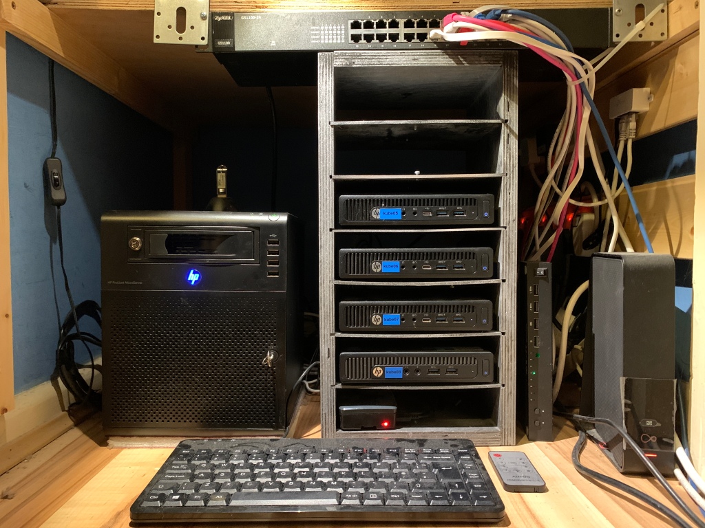 Photo of Kubernetes hardware in situ